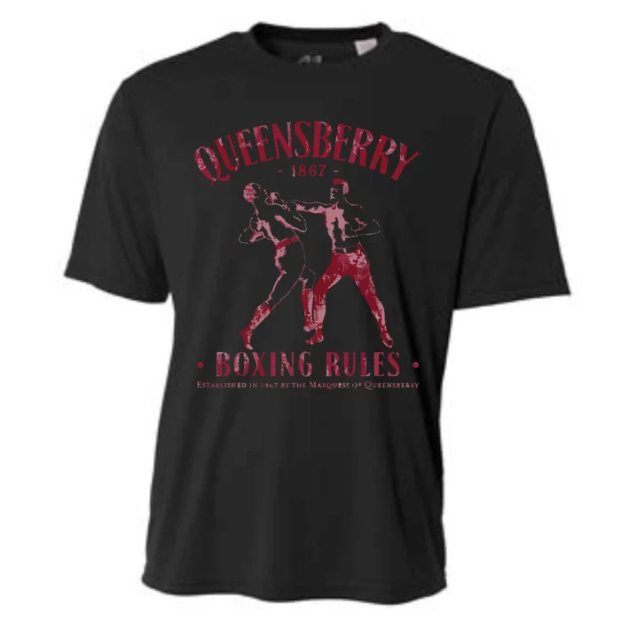 Distressed Vintage Boxing Queensbury Boxing Rules Cooling Performance Crew T-Shirt