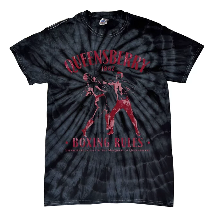 Distressed Vintage Boxing Queensbury Boxing Rules Tie-Dye T-Shirt