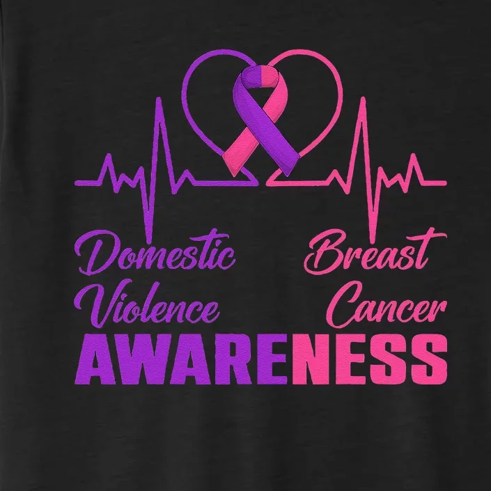 Domestic Violence & Breast Cancer Awareness Month Warrior Gift ChromaSoft Performance T-Shirt