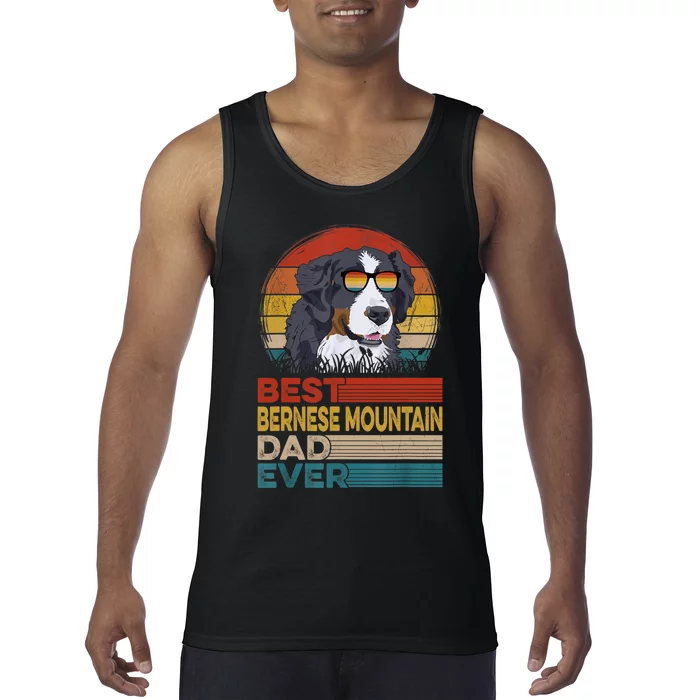 Dog Vintage Best Bernese Mountain Dad Ever Fathers Day Dad Cool Gift Tank Top