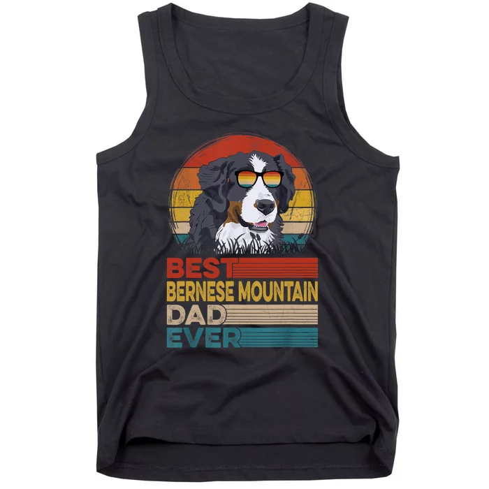 Dog Vintage Best Bernese Mountain Dad Ever Fathers Day Dad Cool Gift Tank Top