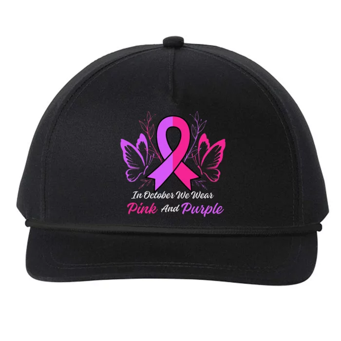 Domestic Violence Breast Cancer Awareness Month Ribbon Snapback Five-Panel Rope Hat