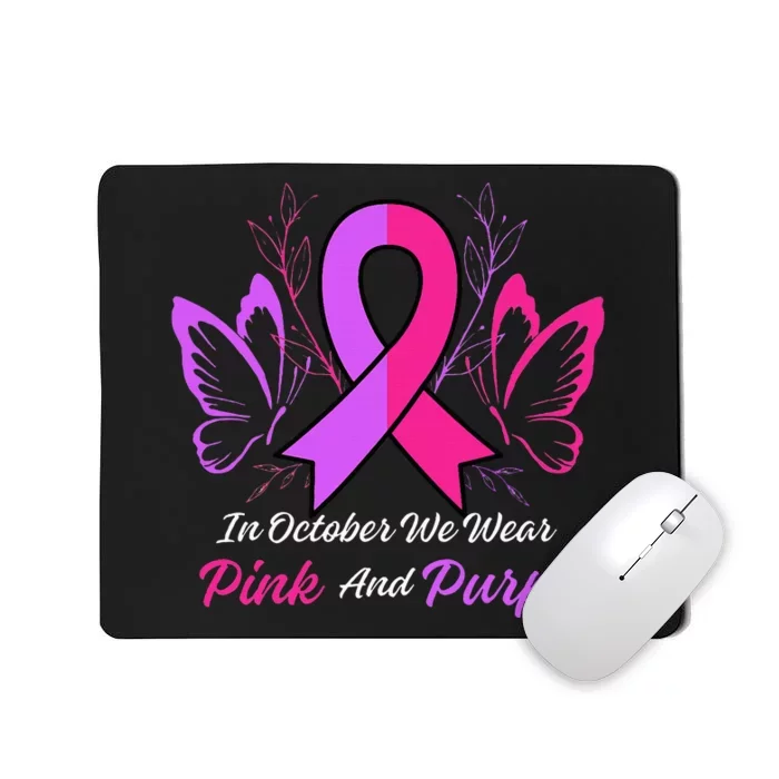 Domestic Violence Breast Cancer Awareness Month Ribbon Mousepad