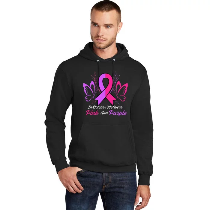 Domestic Violence Breast Cancer Awareness Month Ribbon Tall Hoodie