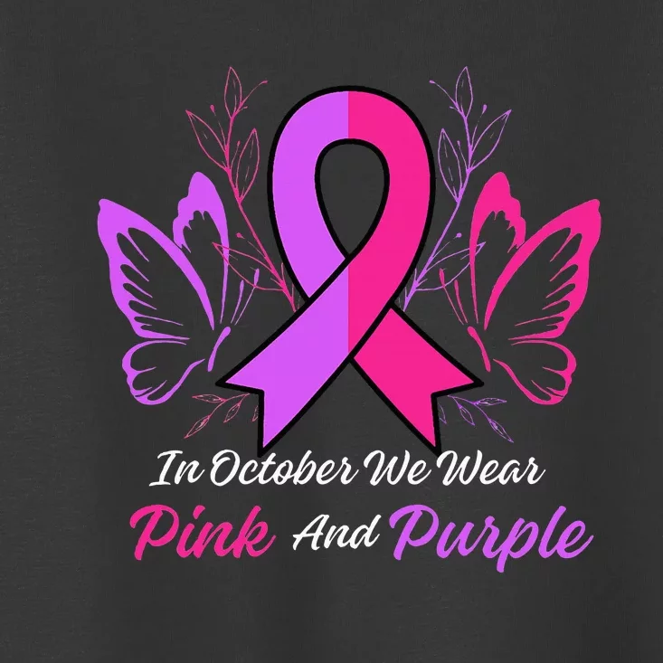 Domestic Violence Breast Cancer Awareness Month Ribbon Toddler T-Shirt