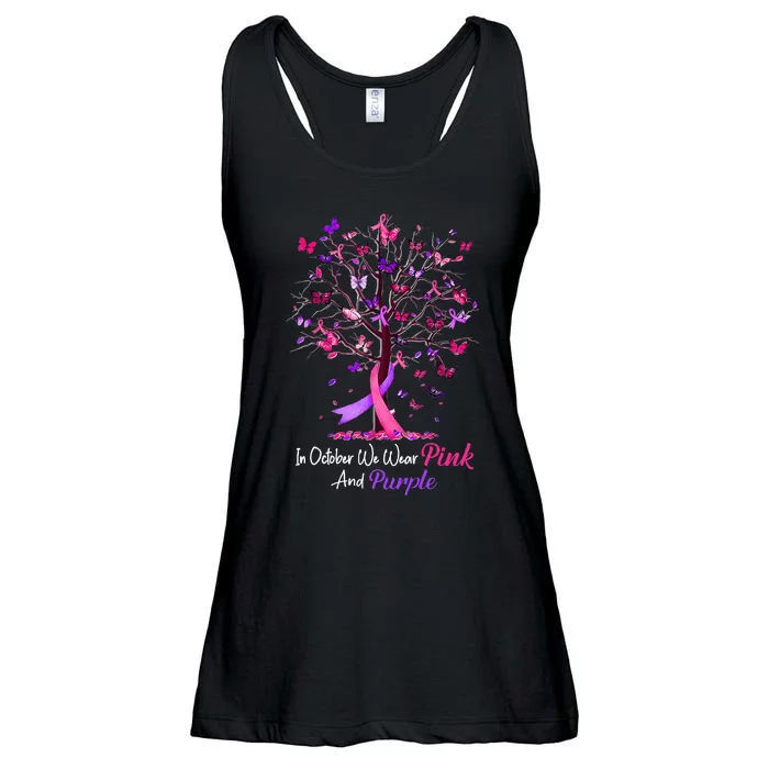 Domestic Violence Breast Cancer Awareness Month Ladies Essential Flowy Tank