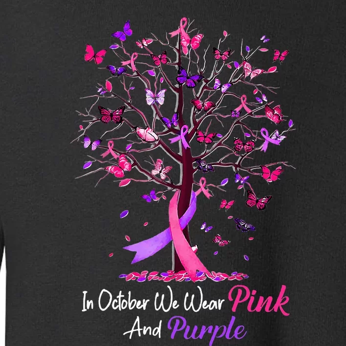 Domestic Violence Breast Cancer Awareness Month Toddler Sweatshirt