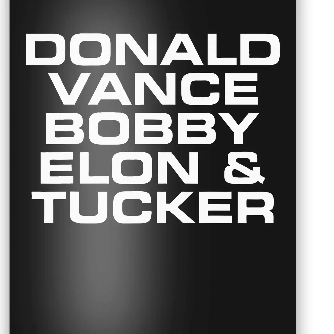 Donald Vance Bobby Elon & Tucker Poster