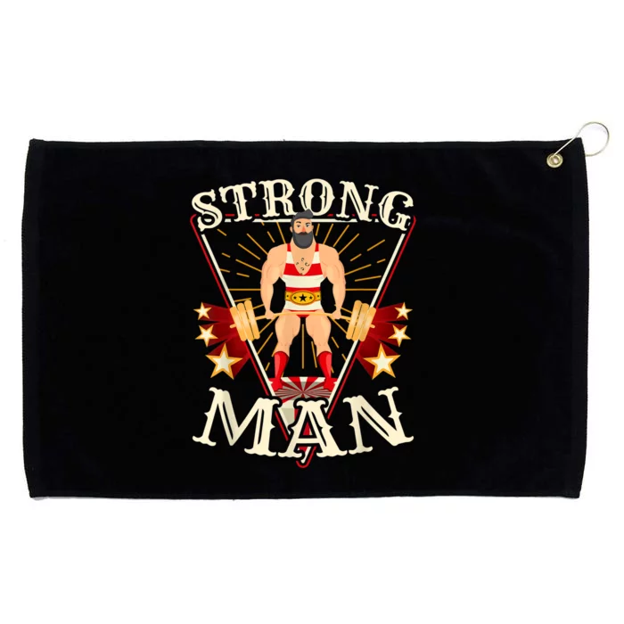 Deadlift Vintage Circus Strongman Costume Grommeted Golf Towel