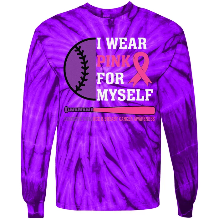 Domestic Violence & Cancer Awareness Tie-Dye Long Sleeve Shirt