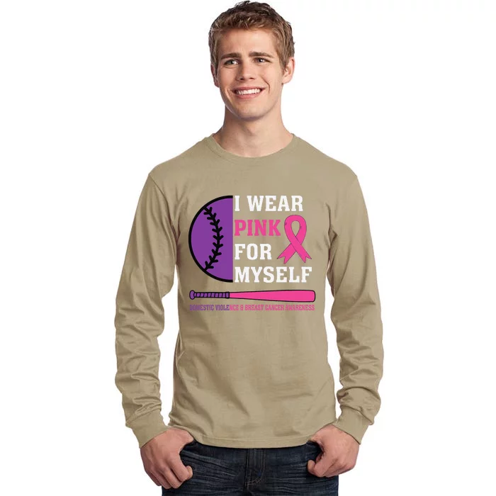 Domestic Violence & Cancer Awareness Tall Long Sleeve T-Shirt