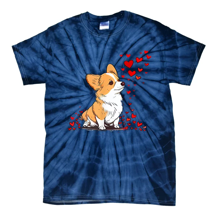 Dog Valentine Cute Corgi ValentineS Day Tie-Dye T-Shirt