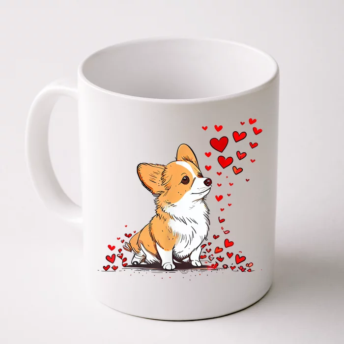 Dog Valentine Cute Corgi ValentineS Day Front & Back Coffee Mug