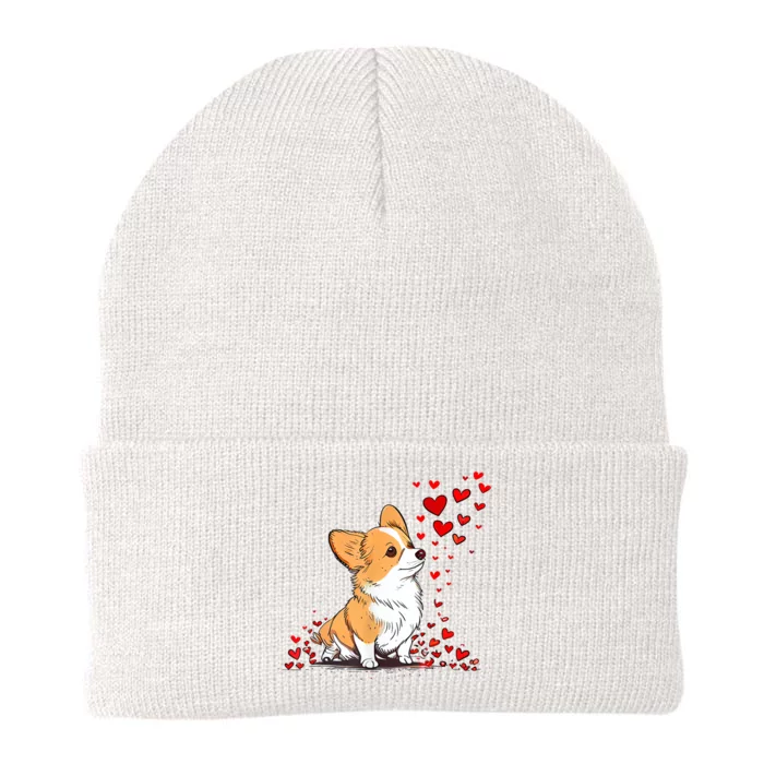 Dog Valentine Cute Corgi ValentineS Day Knit Cap Winter Beanie