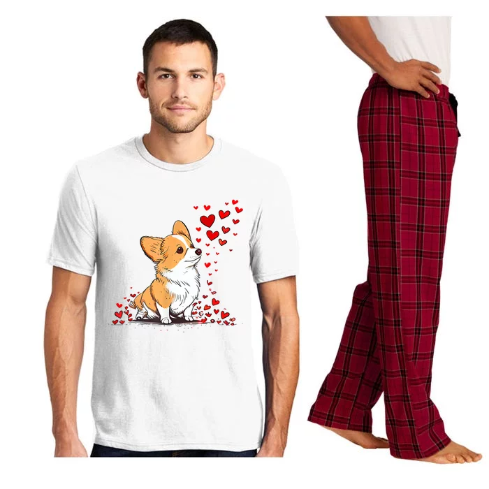 Dog Valentine Cute Corgi ValentineS Day Pajama Set