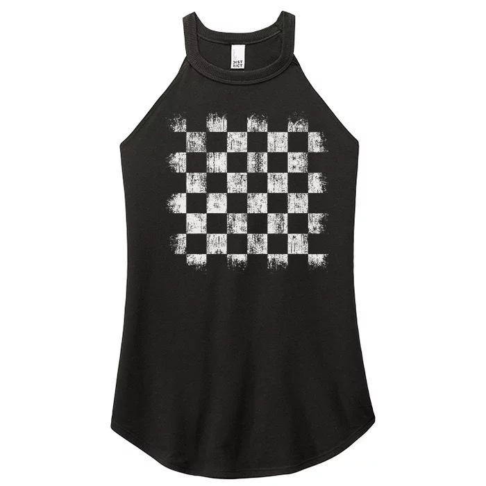 Distressed Vintage Chess Board Player Style Women’s Perfect Tri Rocker Tank