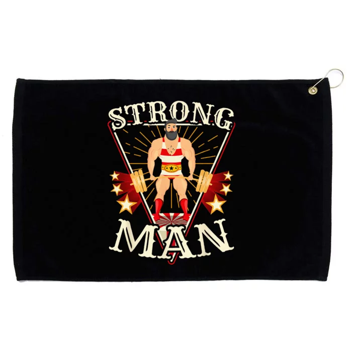 Deadlift Vintage Circus Strongman Costume Grommeted Golf Towel