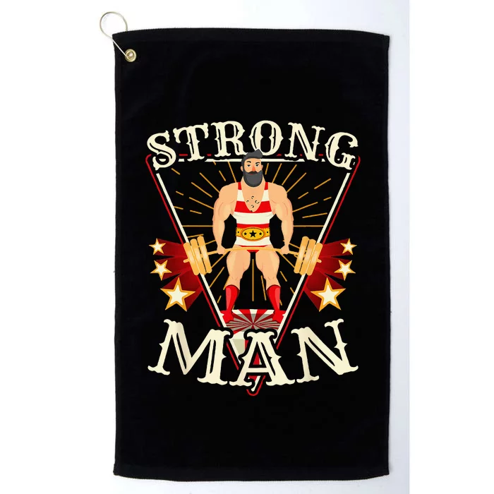 Deadlift Vintage Circus Strongman Costume Platinum Collection Golf Towel