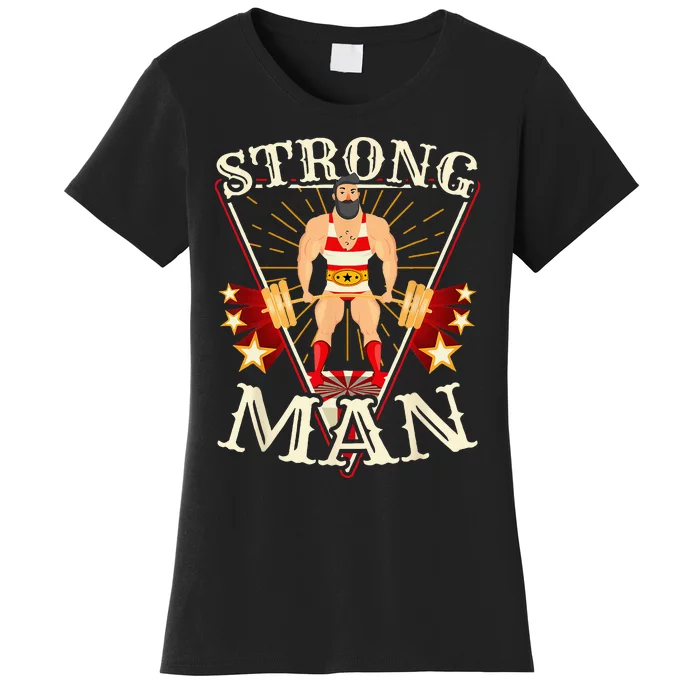 Deadlift Vintage Circus Strongman Costume Women's T-Shirt