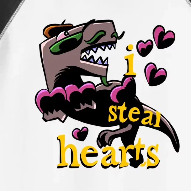 Dino Valentines Day I Steal Hearts Dinosaur Lovesaurus Trex Gift Toddler Fine Jersey T-Shirt