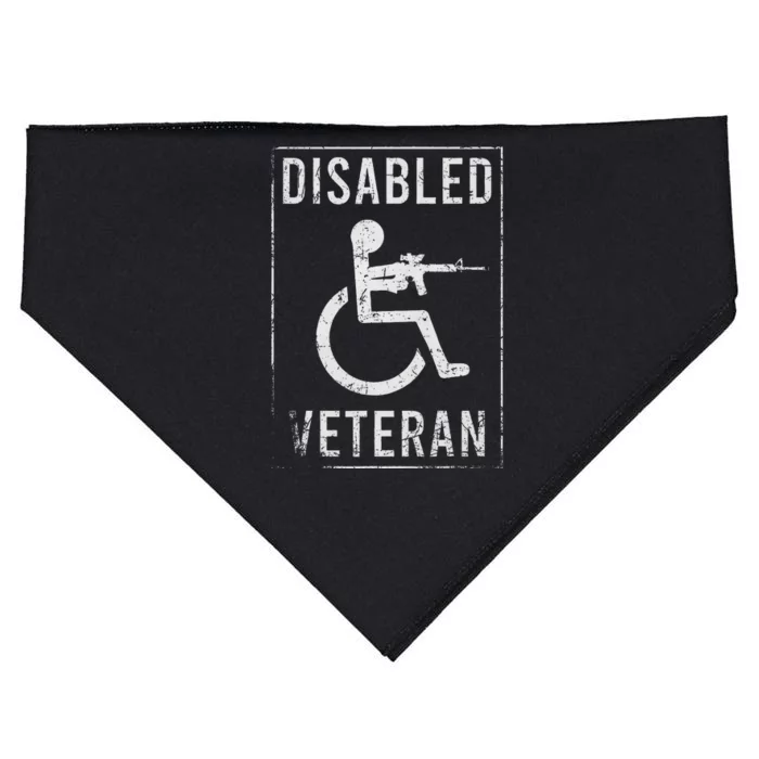 Disabled Veteran Dad Grandpa Veteran Disabled But Deadly USA-Made Doggie Bandana