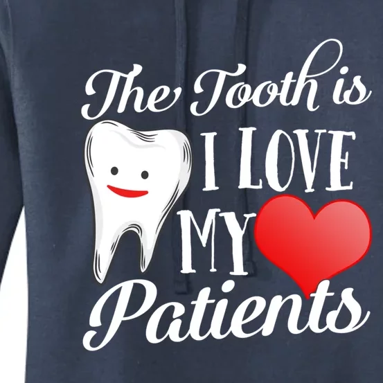 Dentist Valentines Day Teeth Dental Tooth Doctor Husband Gift Women's Pullover Hoodie