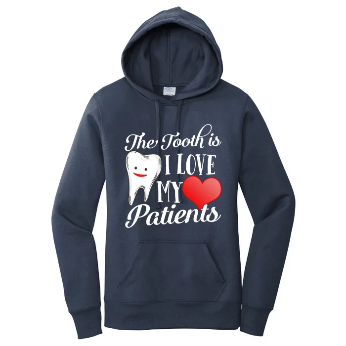 Dentist Valentines Day Teeth Dental Tooth Doctor Husband Gift Women's Pullover Hoodie