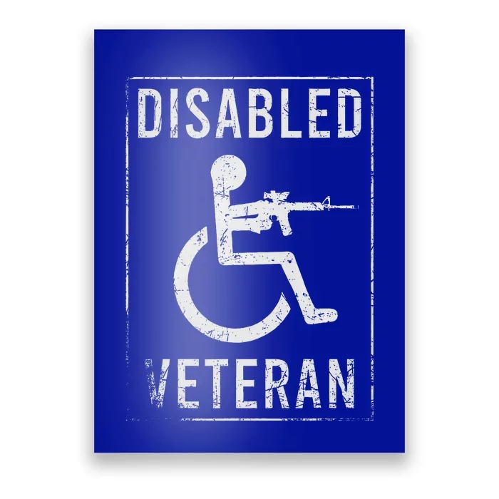 Disabled Veteran Dad Grandpa Poster