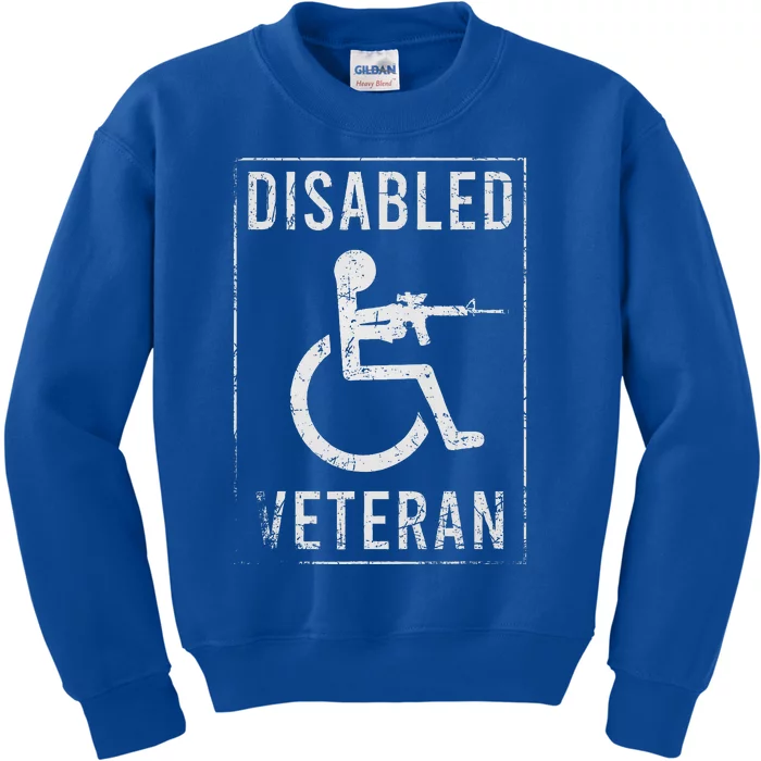 Disabled Veteran Dad Grandpa Kids Sweatshirt