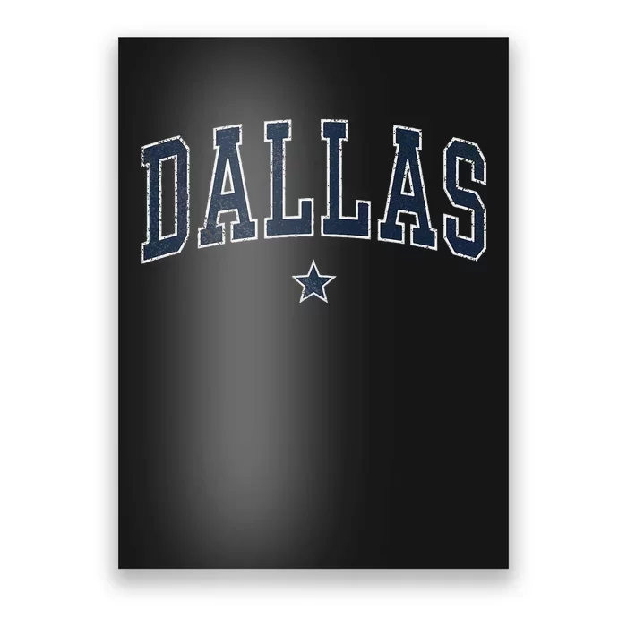 Dallas Vintage Distressed Arched Poster