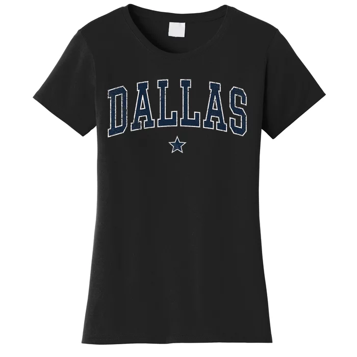 Dallas Vintage Distressed Arched Women's T-Shirt