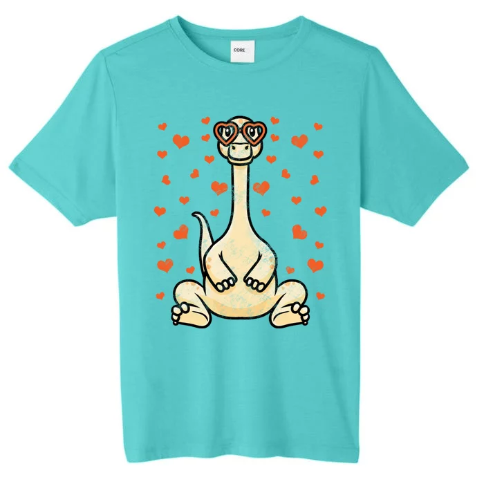 Dinosaur Valentine's Day Heart Gift ChromaSoft Performance T-Shirt