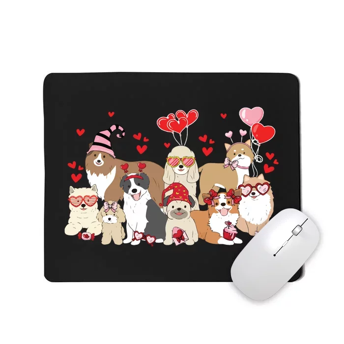 Dog Valentine Day Mousepad