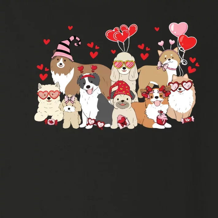 Dog Valentine Day Toddler Long Sleeve Shirt