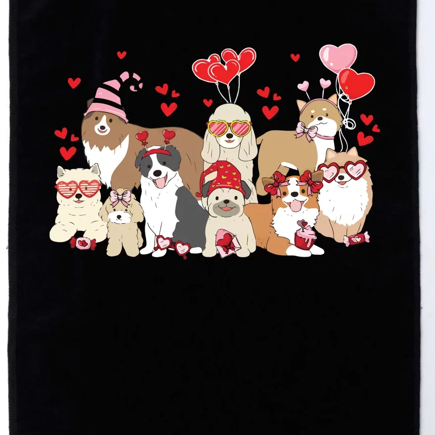 Dog Valentine Day Platinum Collection Golf Towel