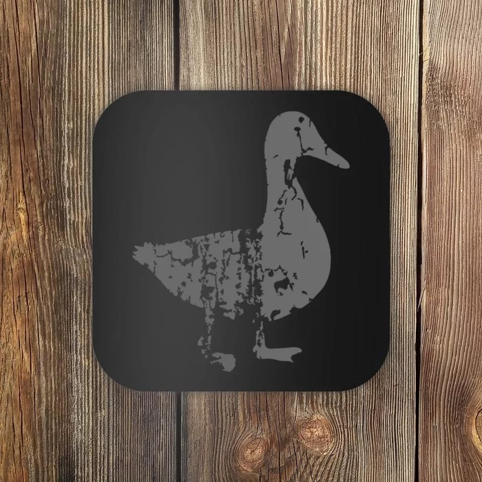 Duck Vintage Design Distressed Duck Print Coaster