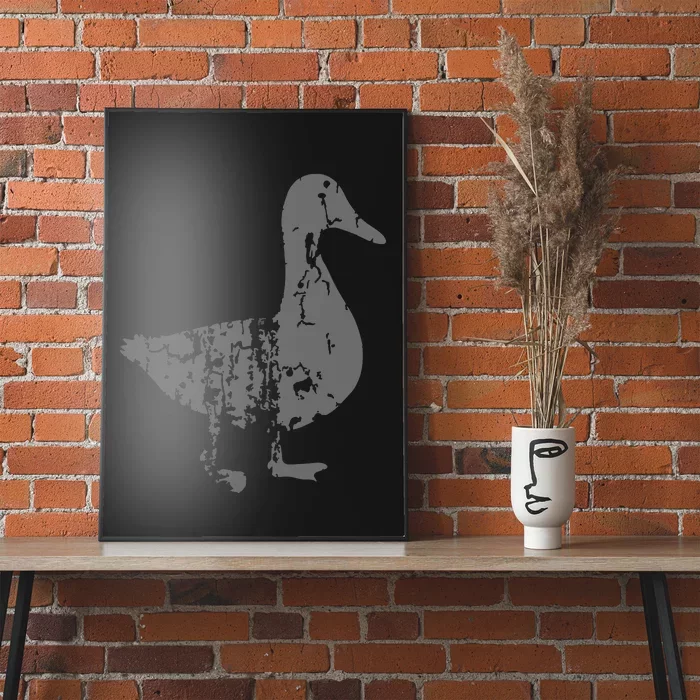 Duck Vintage Design Distressed Duck Print Poster