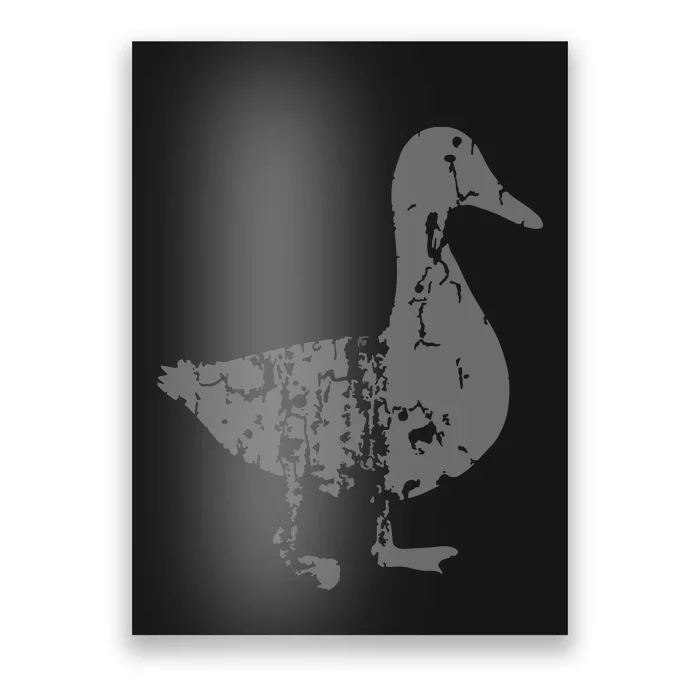 Duck Vintage Design Distressed Duck Print Poster