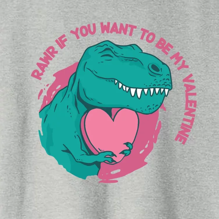 Dinosaur Valentines Day Tgiftrex Rawr Gift Women's Crop Top Tee