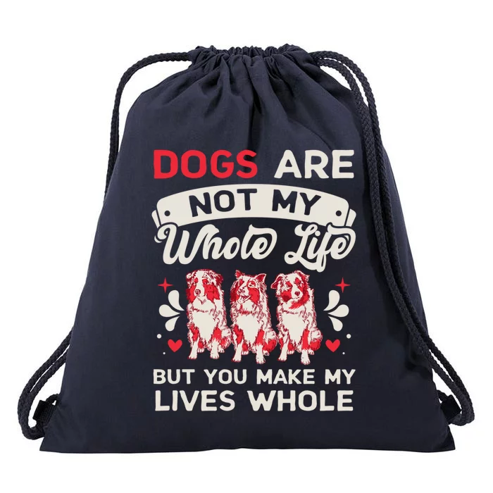 Dog Valentine Doggy Paw Valentine's Day Dog Lover Cute Gift Drawstring Bag