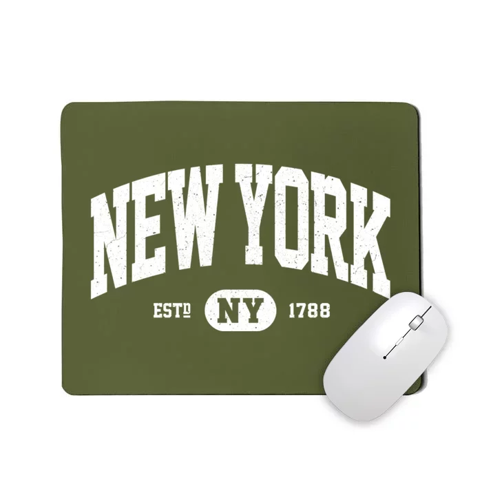 Distressed Vintage Established New York Ny Souvenir Mousepad