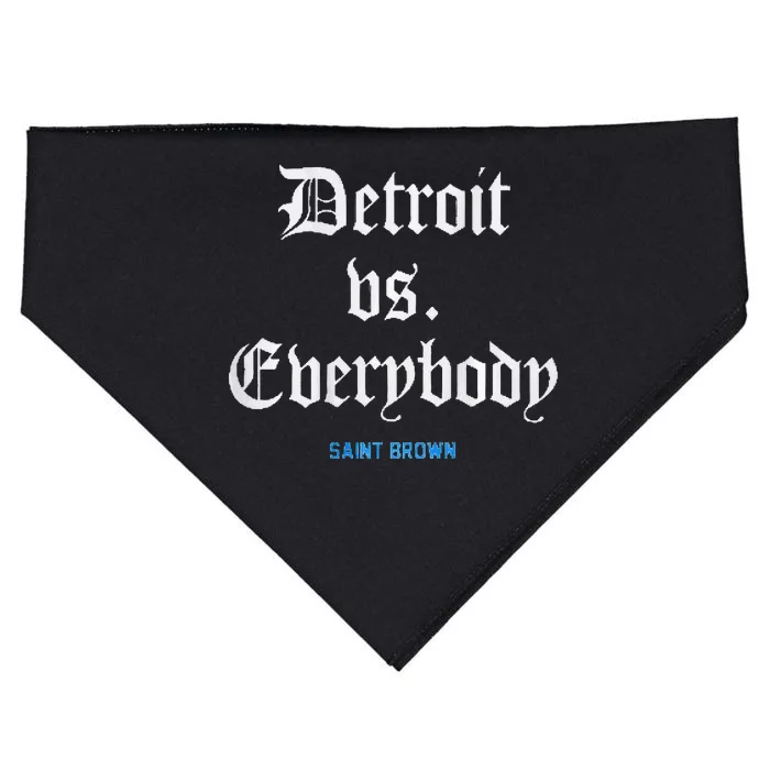 Detroit Vs Everybodyy Brown USA-Made Doggie Bandana