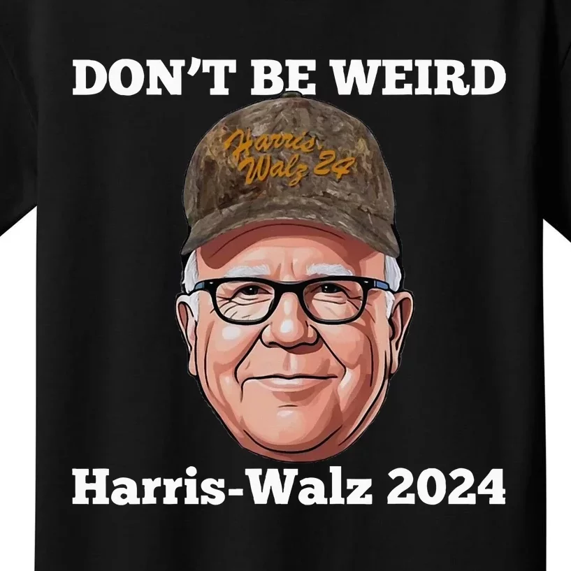 DonT Vote For Weird Guys! Kamala Harris Tim Walz 47 2024 Kids T-Shirt