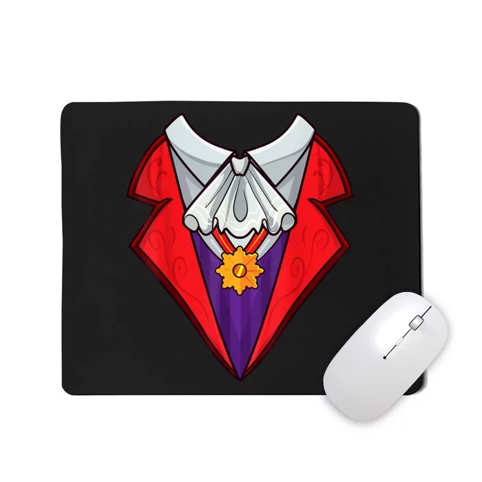 Dracula Vampire Funny Halloween Costume Cosplay Tuxedo Retro Mousepad