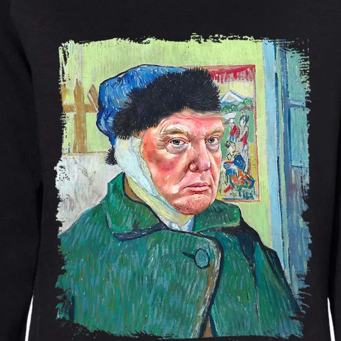 Donald Van Gogh Trump Womens California Wash Sweatshirt