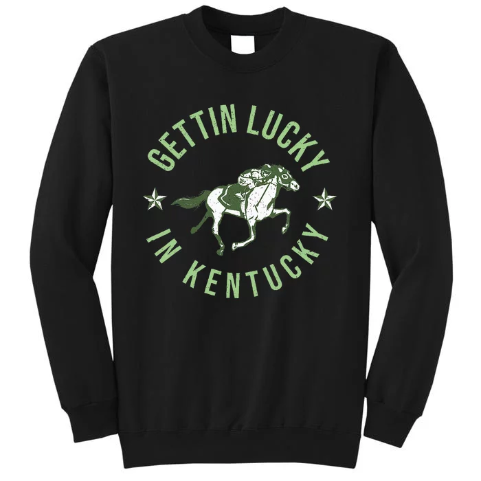 Derby Vintage Getting Lucky In Kentucky Horse Racing Sweatshirt