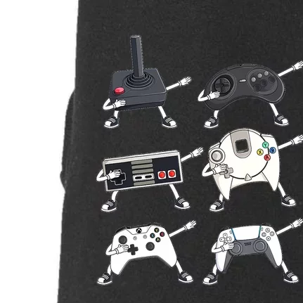 Dabbing Video Game Controllers Funny Boys Gamer Dab Doggie 3-End Fleece Hoodie