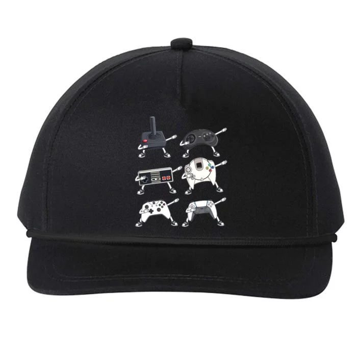 Dabbing Video Game Controllers Funny Boys Gamer Dab Snapback Five-Panel Rope Hat