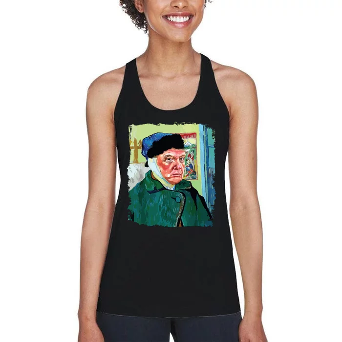 Donald Van Gogh Trump Women's Racerback Tank