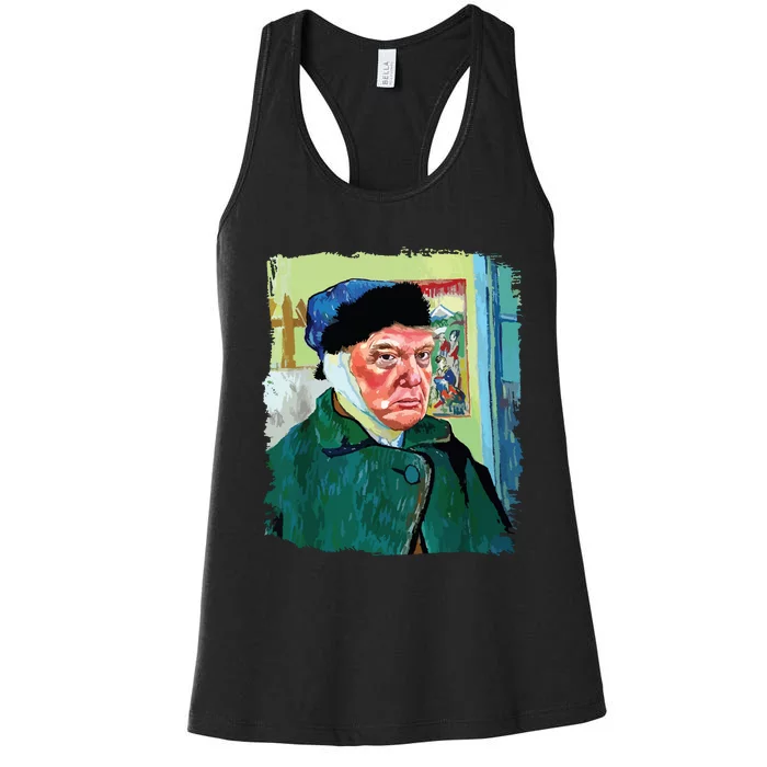 Donald Van Gogh Trump Women's Racerback Tank